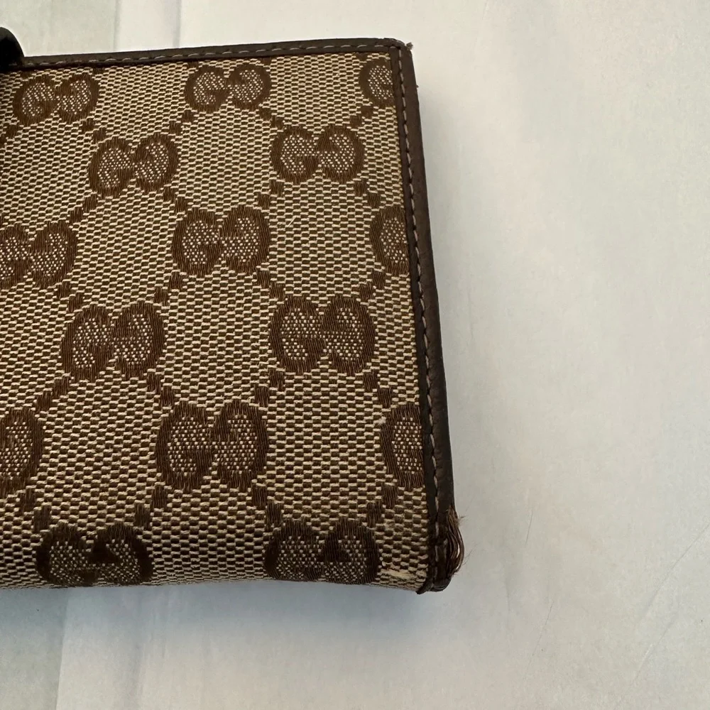 Gucci Brown Monogram Long Wallet Authentic - Picture 14 of 15